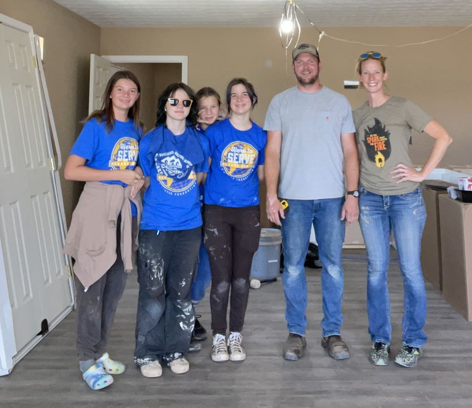 Volunteers on a domestic service day